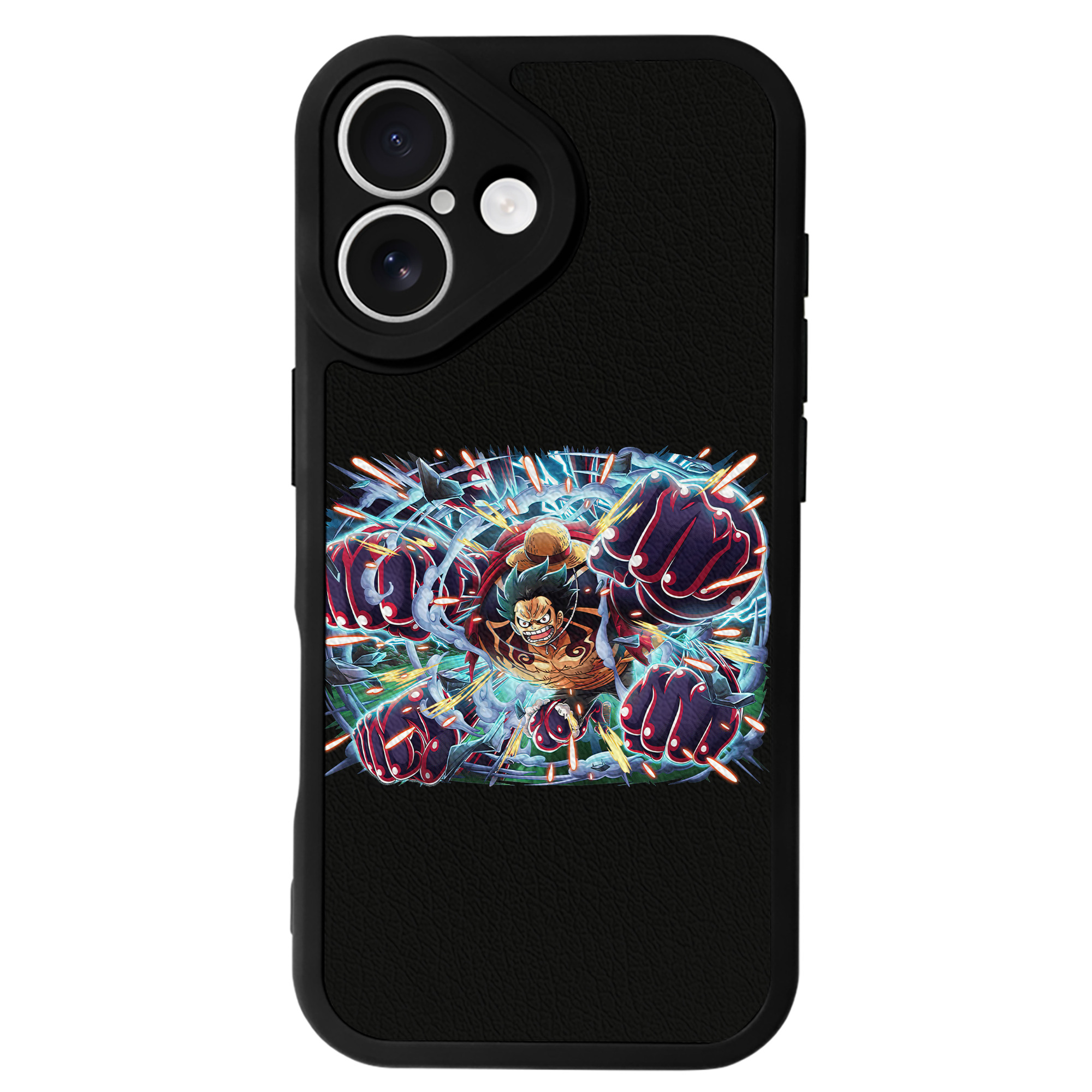 （画像用） ワンピース モンキー・D・ルフィ ONE PIECE Monkey D. Luffy 【iPhone 16シリーズ対応】シリコンスマホケース（レザー調） 材質：シリコン
